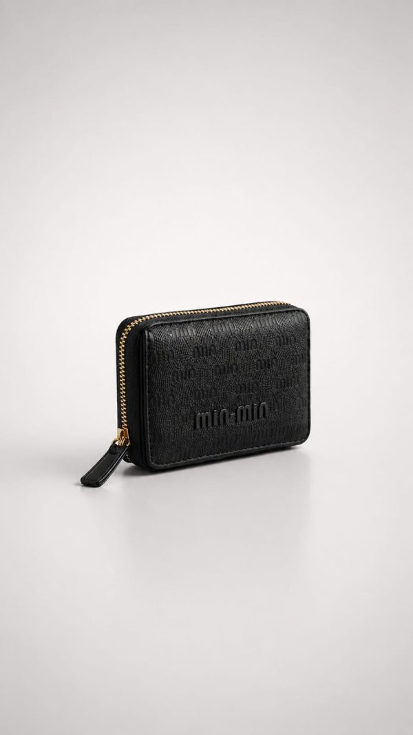 Billetera pequeña miu miu (negro,gris)