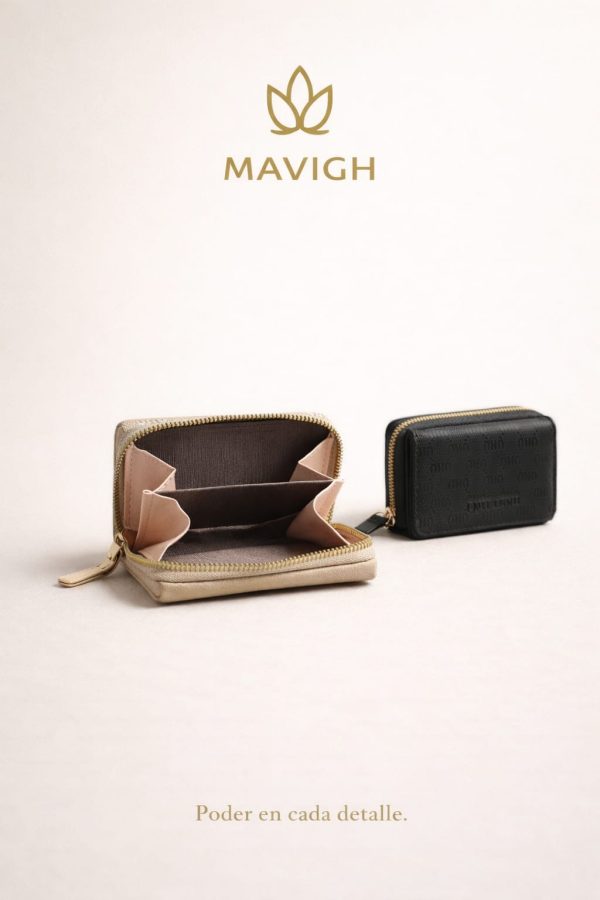 Billetera pequeña miu miu (negro,gris)