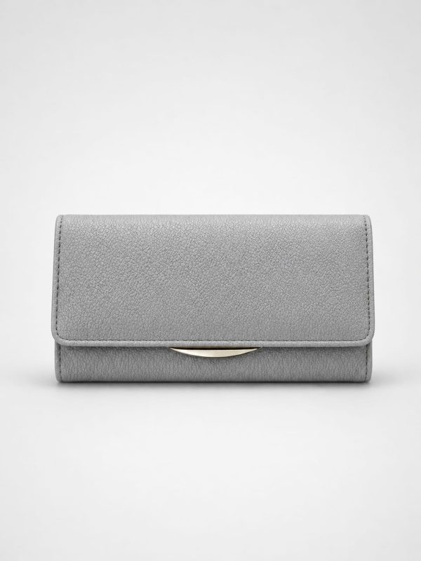 Billetera rectangular lisa (negro,gris,marron)