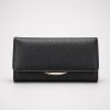 Billetera rectangular lisa (negro,gris,marron)