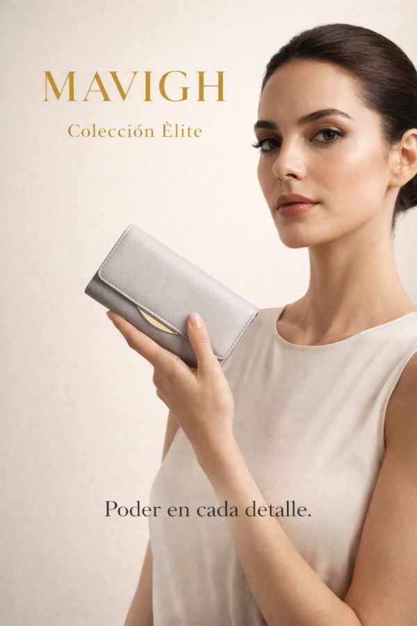Billetera rectangular lisa (negro,gris,marron)
