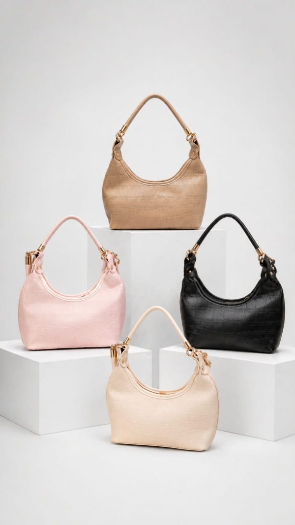Cartera media  luna (negro,beige,camel,rosa)
