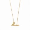 Juego cadena arete dije personalizado dorado (Valeria,Victoria,Maria)