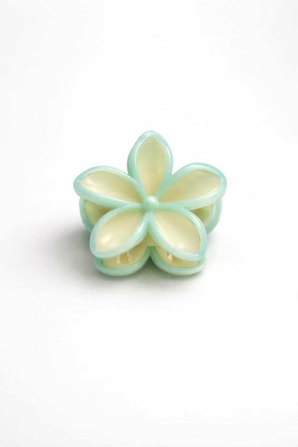 Vinchas en forma de flor pétalos en punta bicolor (blanco,verde,celeste,durazno)