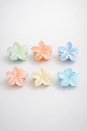 Vinchas en forma de flor pétalos en punta bicolor (blanco,verde,celeste,durazno)