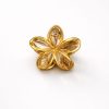 Vincha forma flor cristal tonos neutros (negro,blanco cristal,dorado miel)