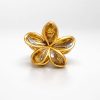 Vincha forma flor cristal tonos neutros (negro,blanco cristal,dorado miel)