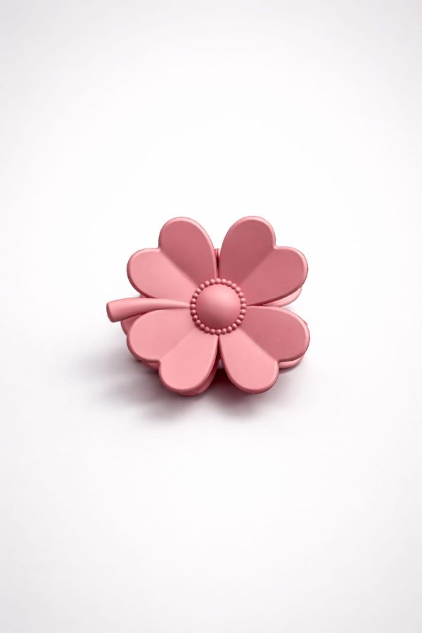 VMF2001-4 Vincha mediana flor petalos redondeados (negro,blanco,mostaza,rosado,café)