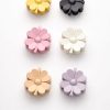 VMF2001-6 Vincha mediana flor petalos redondeados (negro,blanco,mostaza,rosado,café)