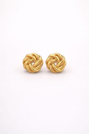 Arete nudo dorado