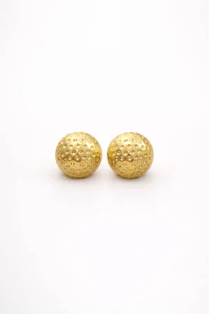 Arete de bola dorado