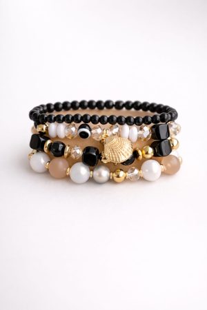 Pulsera set de 4 diseño mar negro