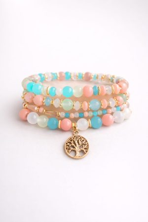 Pulsera set de 4 diseño arbol