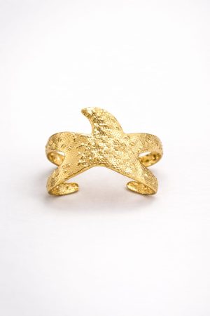 Pulsera estrella de mar dorada