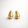 Arete gota liso  (dorado,plateado,negro)