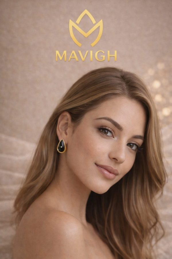 Arete gota liso  (dorado,plateado,negro)
