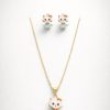 Juego cadena arete gato dorado
