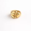 Anillo diseño triple gota golfi dorado