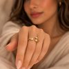 Anillo doble gota golfi dorado