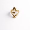 Anillo diseño abstracto golfi dorado