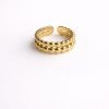 Anillo diseño bolitas golfi dorado