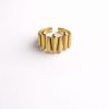 Anillo diseño barras verticales golfi dorado
