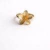 Anillo diseño flor mediana golfi dorado