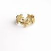 Anillo cadena flores golfi dorado