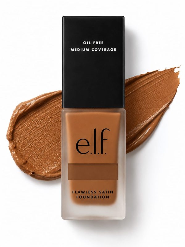 Base liquida de Elf covertura media acabado satinado tono (linen 81375,tan 83113)