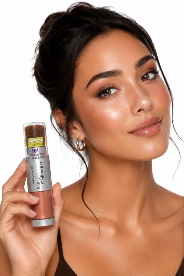 Bronzer en polvo suelto  Wet n Wild Mega Shimmer con aplicador de brocha integrado