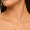Juego cadena arete diseño corazon ajustable dorado