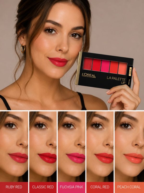 Paleta de labiales en crema Loreal Paris Tono Ruby 01