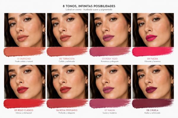 Paleta de labiales en crema Maybelline 01 (8 colores)