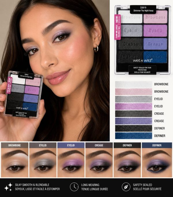 Paleta sombras Shimmer the Nigth Away (6 colores) Wet n wild