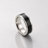 ANBN1003-2 Anillo bicolor negro size 8