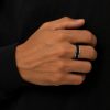 ANBN1003-2 Anillo bicolor negro size 8