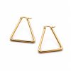 Arete argolla forma triangular dorado