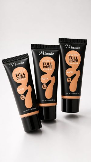 Base liquida Miundo  full cover matte  dura hasta 24 horas