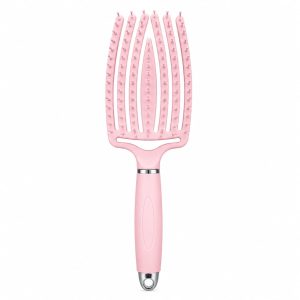 Cepillo desenredante flexible para cabello (rosa,blanco)