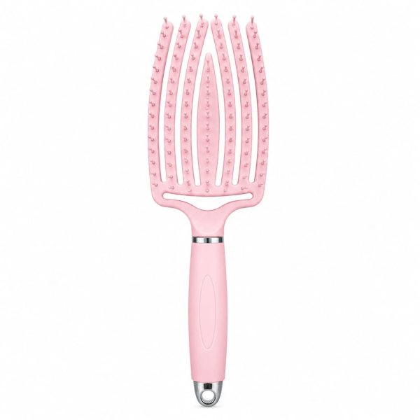 CDFC1001-1 Cepillo desenredante flexible para cabello (rosa,blanco)