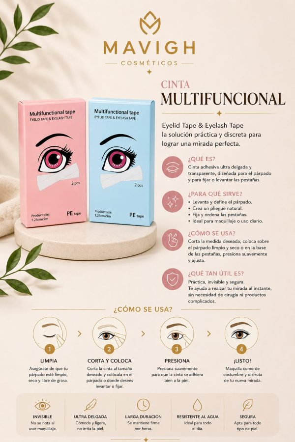 Cinta multifuncional 1.25 cmx9m 2PCS