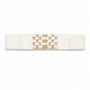 Cinturón elástico diseño frontal tipo mosaico dorado (negro,blanco,marron)