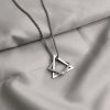 Cadena plateada varios diseños (brujula,estrella de la vida,cruz) para hombres