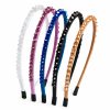 Diadema delgada con cristales entre grandes y pequeños (morado,azul,negro,azul,marron)