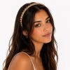 Diadema delgada con cristales entre grandes y pequeños (morado,azul,negro,azul,marron)