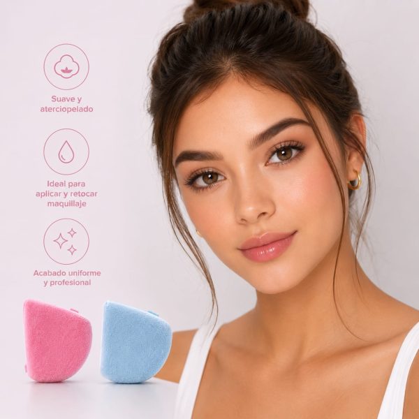 Esponjas de maquillaje triangulares multifuncionales pack x2 La Rose