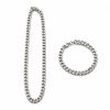 JCP1001-1 Juego cadena pulsera plateada
