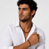 Juego cadena y pulsera color negro para hombre