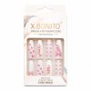 UÑPDD1001-11 Uñas postizas varioas diseños elegantes 3 D (Only Beauty,Pink Key Nail,X bonito)