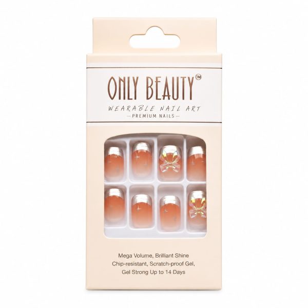 UÑPDD1001-6 Uñas postizas varioas diseños elegantes 3 D (Only Beauty,Pink Key Nail,X bonito)